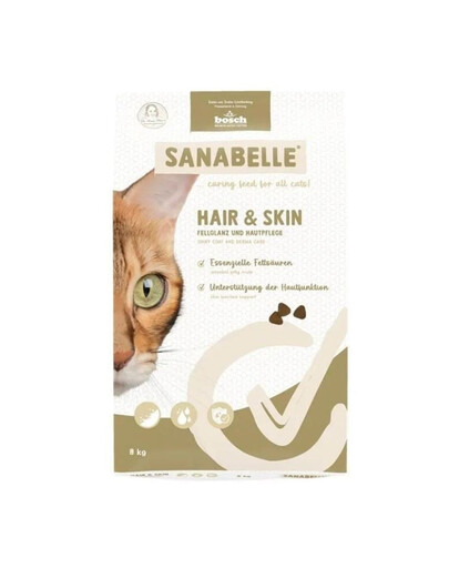SANABELLE Hair Skin 8 kg Krmivo pre mačky podporujúce kondíciu srsti a pokožky