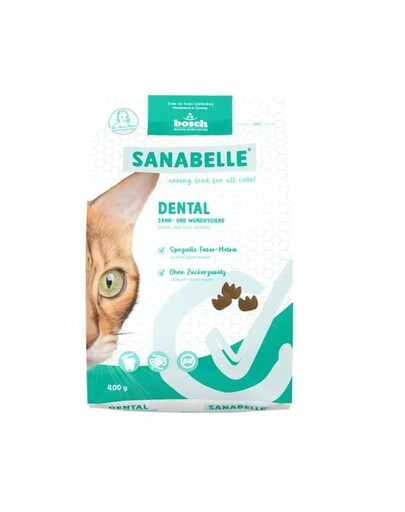 SANABELLE Dental 400 g Krmivo pre mačky podporujúce starostlivosť o zuby