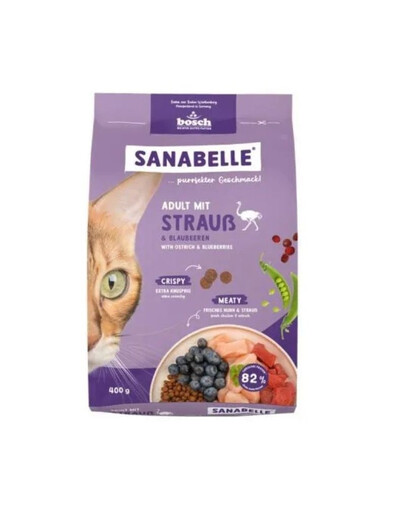 SANABELLE Adult 400 g Krmivo s pštrosom pre dospelé mačky