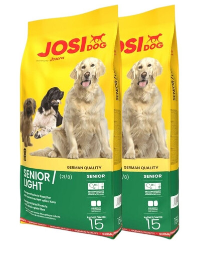 JOSERA JosiDog Senior Light 2x15 kg Krmivo pre starších a menej aktívnych psov