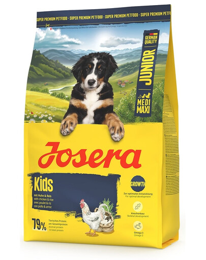 JOSERA Junior Kids 3kg Krmivo s kuracím mäsom a ryžou pre psov