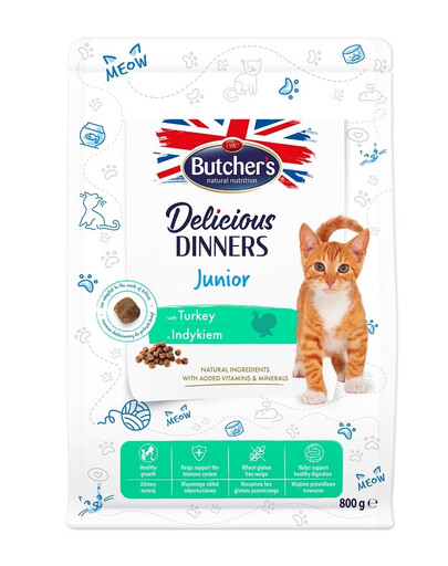 BUTCHER'S Functional Cat Kitten dla kociąt z indykiem 800 g