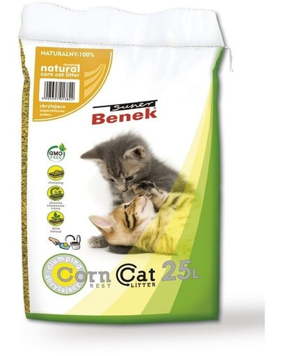 BENEK Super Corn Cat kukuričná podstielka Natural 15,7 kg