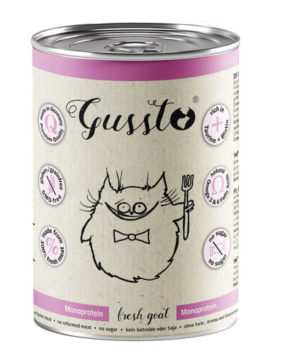 GUSSTO Cat Fresh Goat mokrá krmiva pre mačky s kozím mäsom 400g