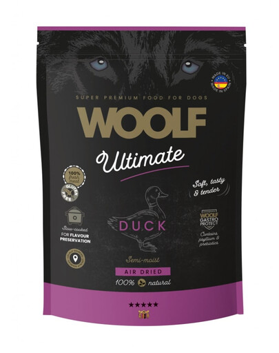 WOOLF Ultimate Soft Adult Dog Duck 1 kg bezobilninové krmivo v kapsičce s kačicou pre psov