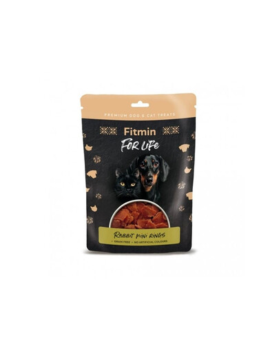 FITMIN For Life 70g Králik v mini krúžkoch pre psov a mačky