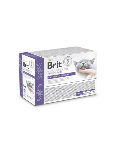 BRIT Veterinary Diet Grain Free Gastrointestinal Cat Fillets in Gravy Lamb 12x85g pre mačky s gastroenterologickými problémami