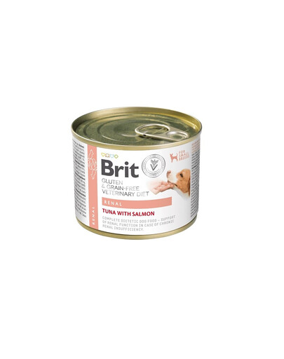 BRIT Veterinary Diet Grain Free Renal 200 g tuniak a losos pre psa s nedostatočnosťou obličiek