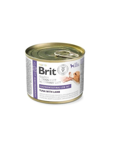 BRIT Veterinary Diet Grain Free Gastrointestinal low fat 200 g tuniak s jahňacinou pre psa s citlivým tráviacim systémom a sklony k obezite