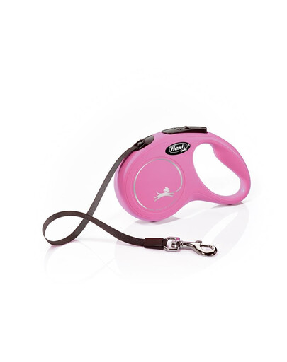 FLEXI New Classic S vodítko 5 m do 15 kg ružové