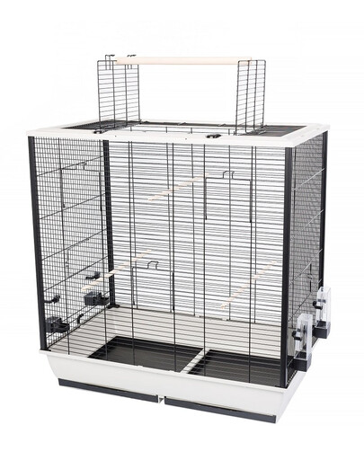 Fiona Klatka dla ptaków 78 cm ciepły szary