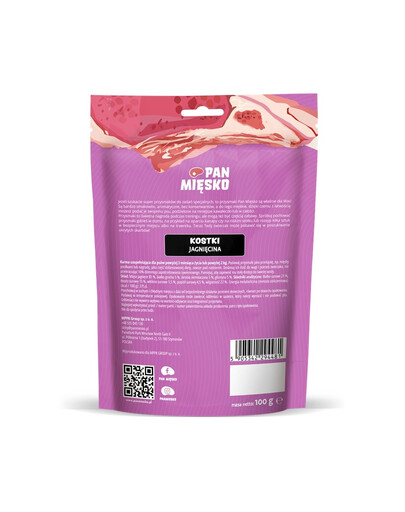 PAN MIĘSKO Kostky Jahňacina pamlsek pro psa 100 g