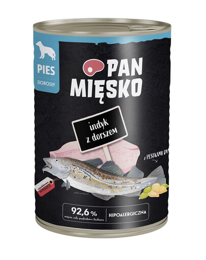 PAN MIĘSKO Morčacie s treskou mokrá strava pre psov 400 g