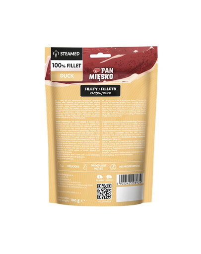 PAN MIĘSKO Filety Kachna pochúťka pre mačky 100 g