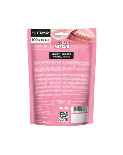 PAN MIĘSKO Kuracie filety pochúťka pre mačky 100 g