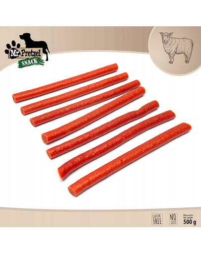 MR. PRETZEL Paličky z jahňacieho 500 g pochúťka pre psa