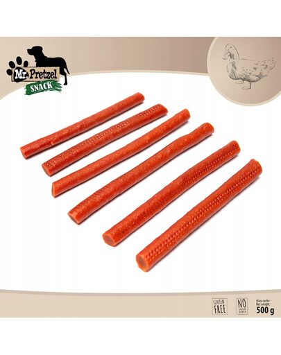 MR. PRETZEL Palušky z kačice 500 g pochúťka pre psa