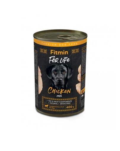 FITMIN For Life dog pate 400g Paštéta s kuracím mäsom pre psa