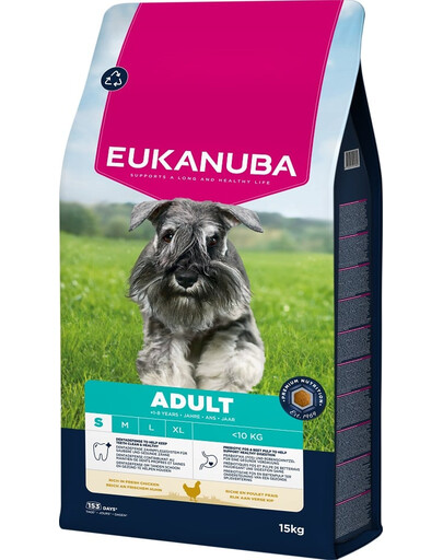 EUKANUBA Adult Small Breeds Chicken 15 kg Krmivo pre psov malých plemien bohaté na čerstvé kuracie mäso