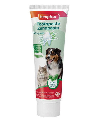 BEAPHAR Toothpaste Mint and Parsley 100 g Zubná pasta s príchuťou mäty a petržlenu pre psov a mačky