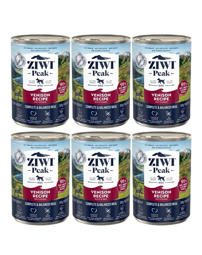 ZIWIPEAK Dog Venison Dziczyzna 6x390 g