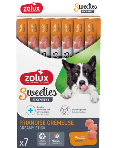 ZOLUX SWEETIES krémová psia maškrta s kuracím mäsom 7x14g