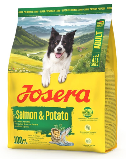 JOSERA Salmon and Potato Adult 900g Bezobilné krmivo pre psov s citlivým žalúdkom