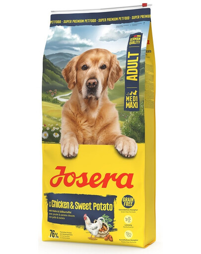 JOSERA Chicken with Sweet Potato Adult 12,5kg Bezobilné krmivo pre stredné a veľké plemená