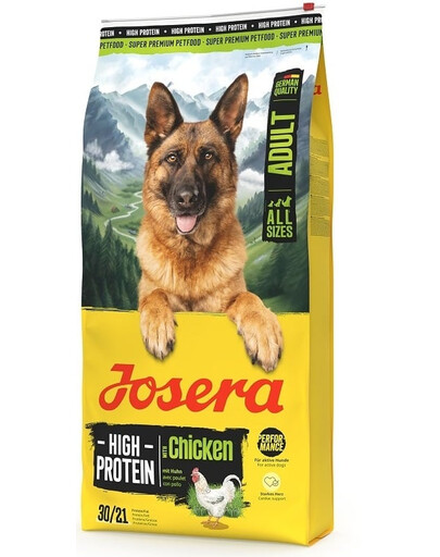 JOSERA High Protein Adult Chicken 12,5kg Vysokoenergetická strava pre športové a chovné psy