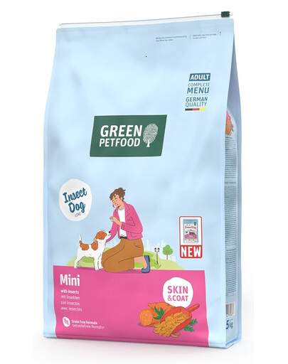 GREEN PETFOOD InsectDog Mini 7,5kg bezobilná strava s bielkovinami hmyzu pre malých psov