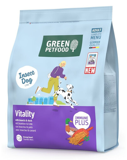 GREEN PETFOOD InsectDog with Duck Vitality 900g s bielkovinami hmyzu a kačicou pre dospelých psov