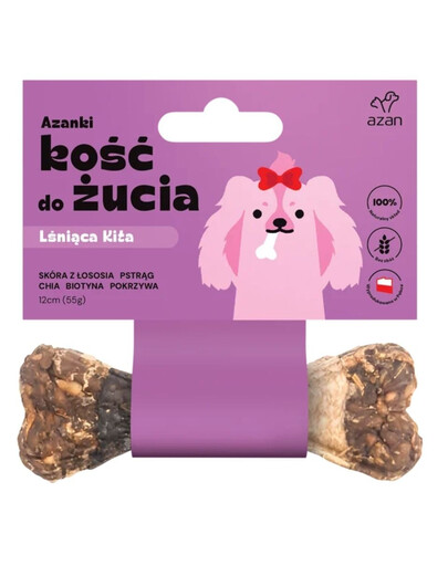 AZANKI Lesklá žuvacia kosť Kita pre zdravú pokožku a srsť 12 cm