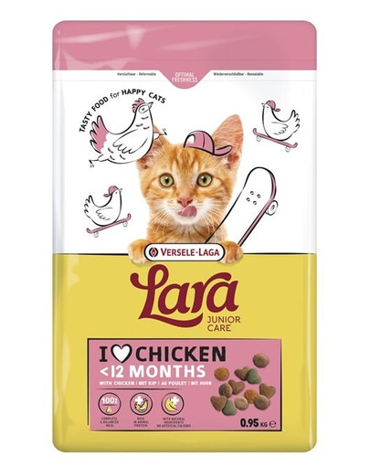 VERSELE-LAGA Lara Junior Chicken 950 g krmivo pre mačiatka a mladé mačky s kuracím mäsom