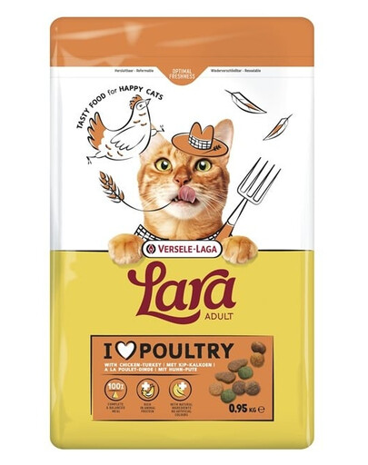 VERSELE-LAGA Lara Adult Turkey and Chicken 950 g krmivo pre mačky s morčacím a kuracím mäsom