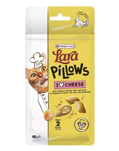 VERSELE-LAGA Lara Snack Pillows with Cheese Happy Vibes 60g maškrta na dobrú náladu so syrom