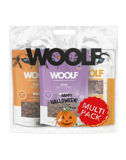 WOOLF Multipack Halloween 3x100g maškrty pre psov