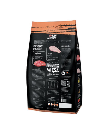 PAN MIĘSKO Teľacie s morčacím mäsom XL 3 kg