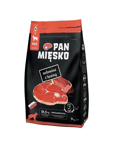 PAN MIĘSKO Hovädzie s kozím mäsom M 9 kg