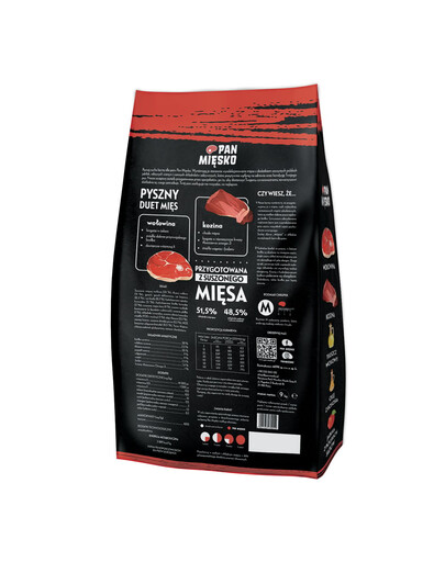 PAN MIĘSKO Hovädzie s kozím mäsom M 9 kg