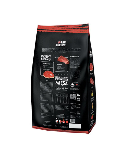 PAN MIĘSKO Hovädzie s kozím mäsom M 20 kg