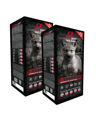 ALPHA SPIRIT Kompletné mäkké krmivo pre šteniatka 18 kg (2x9 kg)