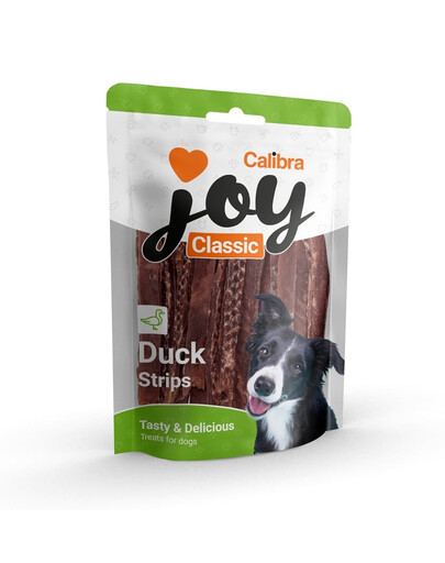 CALIBRA Dog Joy Classic Duck Strips 250 g pásiky z kačice