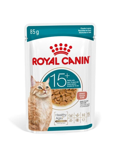 ROYAL CANIN Ageing 15+ Gravy 12x85 g kúsky v omáčke pre mačky staršie ako 15 rokov