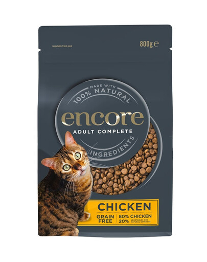 ENCORE Cat bezobilné krmivo s kuracím mäsom pre mačky 800g
