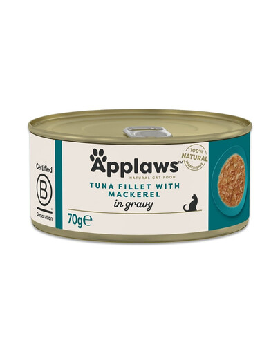 APPLAWS Cat Adult Tuna with Mackerel in Gravy filet z tuniaka s makrelou v omelete 70 g