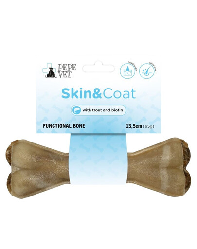 PAKA ZWIERZAKA PEPE Vet Skin&Coat Functional Bone 13,5 cm (70 g) pre zdravú kožu a srsť psov