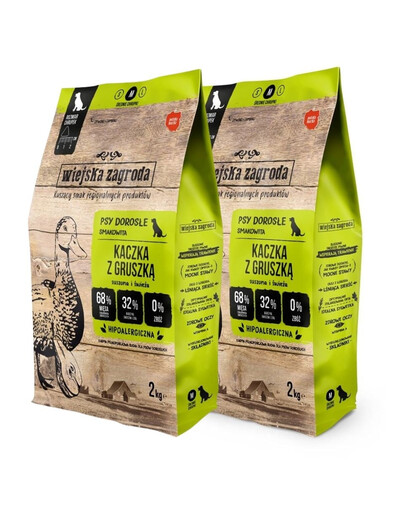 WIEJSKA ZAGRODA Kachňa s hruškou chrumky M 2x2 kg