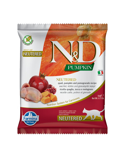 N&D Cat Pumpkin Neutered Quail&Pomegranate Adult 50g