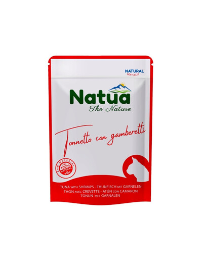 NATUA Natural Tuniak s krevetami v želé pre mačky 70 g