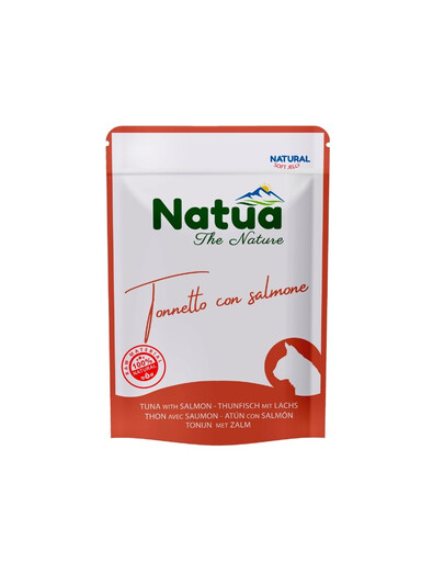 NATUA Natural Tuniak s lososom v želé pre mačky 70 g